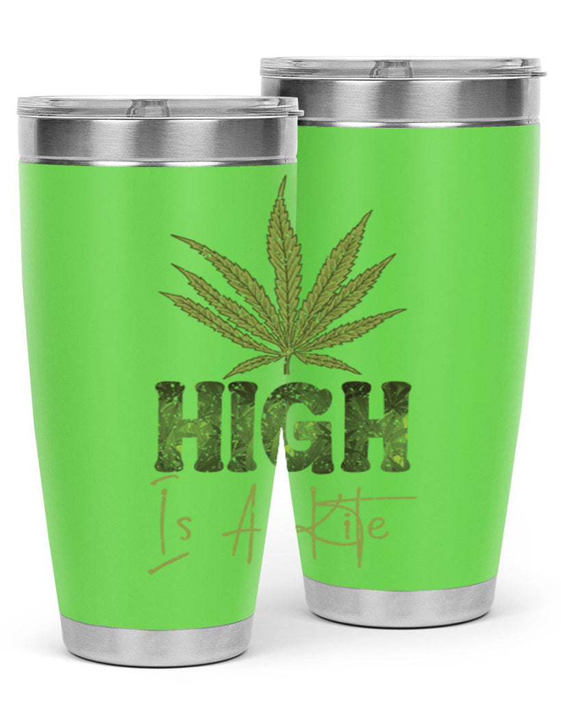 High Is A Kite Sublimation 115#- marijuana- Tumbler