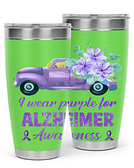 I Wear Purple For AlzheimerS Awareness 168#- alzheimers- Tumbler