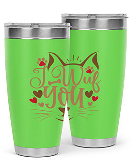 I Wuf You Style 16#- cat- Tumbler