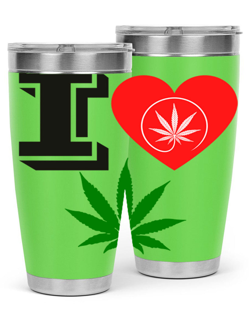 I love Cannabis heart 126#- marijuana- Tumbler