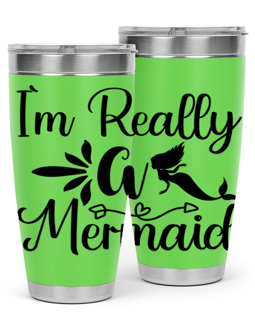 Im really a mermaid 261#- mermaid- Tumbler