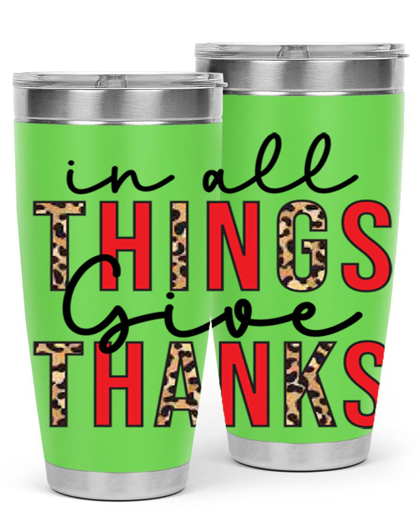 In all things give thanks 352#- fall- Tumbler