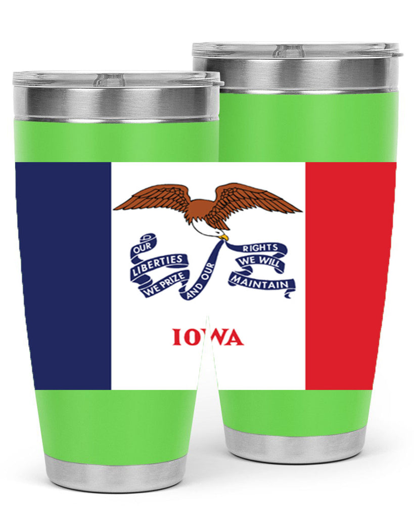 Iowa 37#- Us Flags- Tumbler