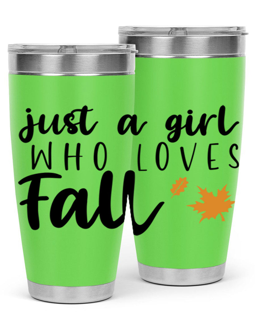 Just A Girl Who Loves Fall 380#- fall- Tumbler