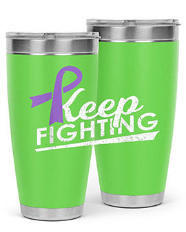 Keep Fighting Alzheimers Epilepsy Warrior Awareness Ribbon 189#- alzheimers- Cotton Tank