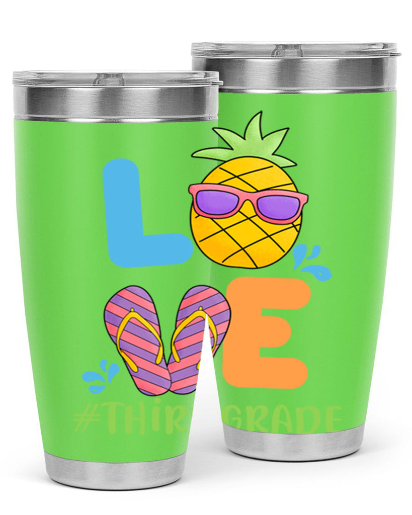 LOVE 3rd Grade Summer Pineapple 17#- 3rd grade- Tumbler