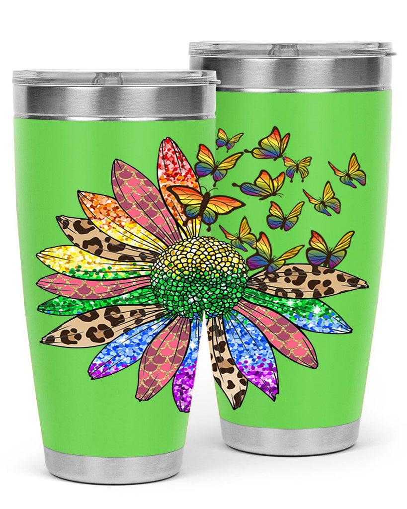 Lgbt Butterfly Sunflower  Png 52#- lgbt- Tumbler