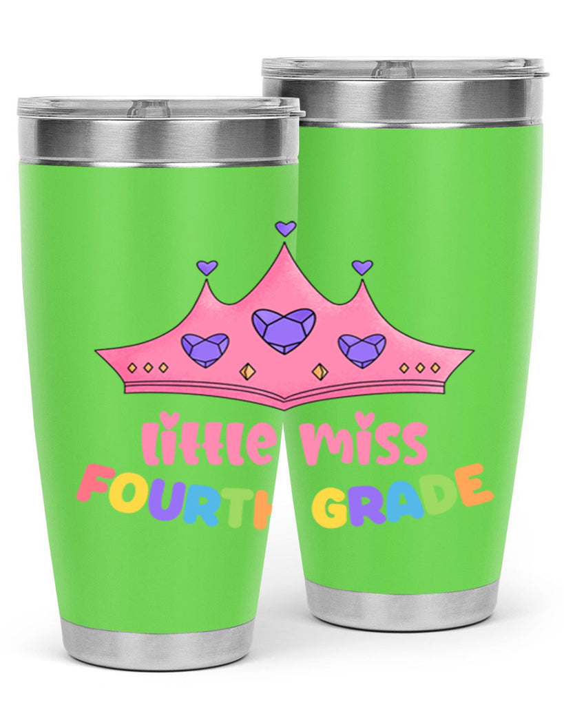 Little Miss 4th Grade 17- 4th  grade- Tumbler