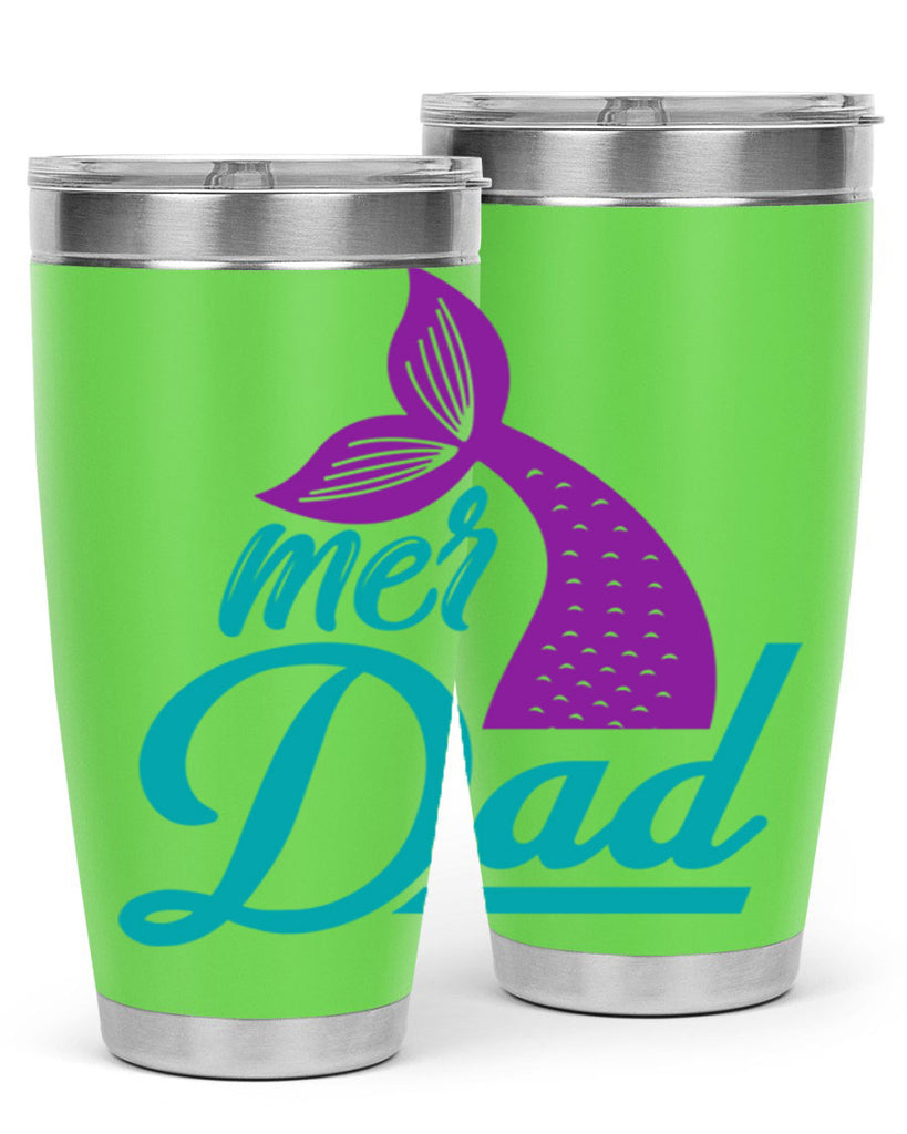 Mer Dad 325#- mermaid- Tumbler