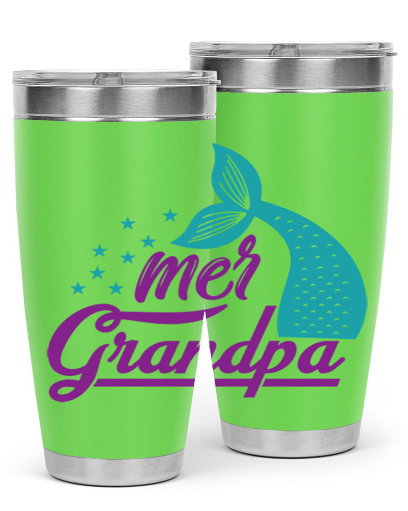 Mer Grandpa 329#- mermaid- Tumbler