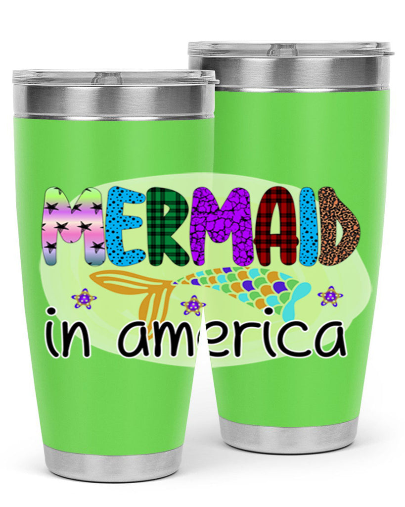 Mermaid In America 419#- mermaid- Tumbler