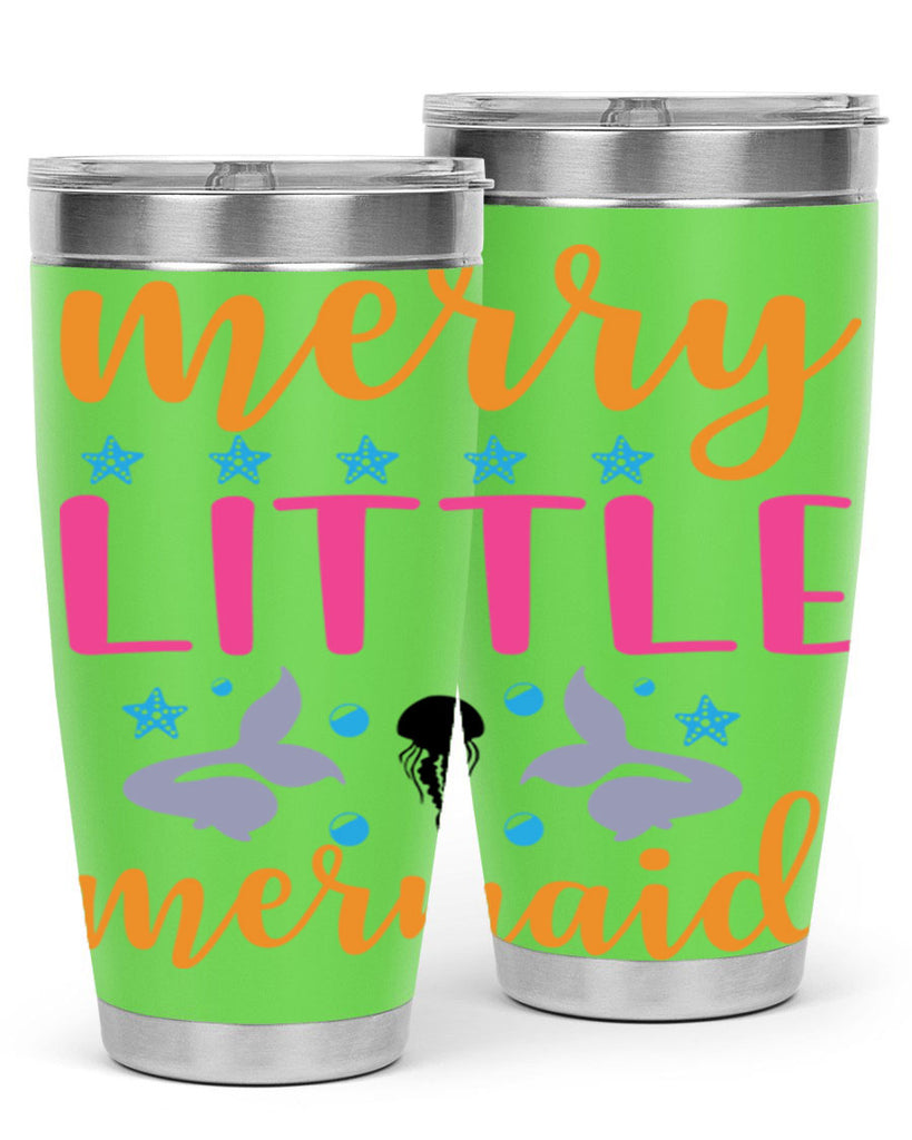 Merry Little Mermaid Design 503#- mermaid- Tumbler