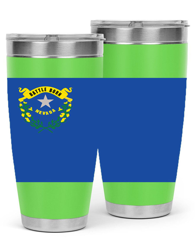 Nevada 24#- Us Flags- Tumbler