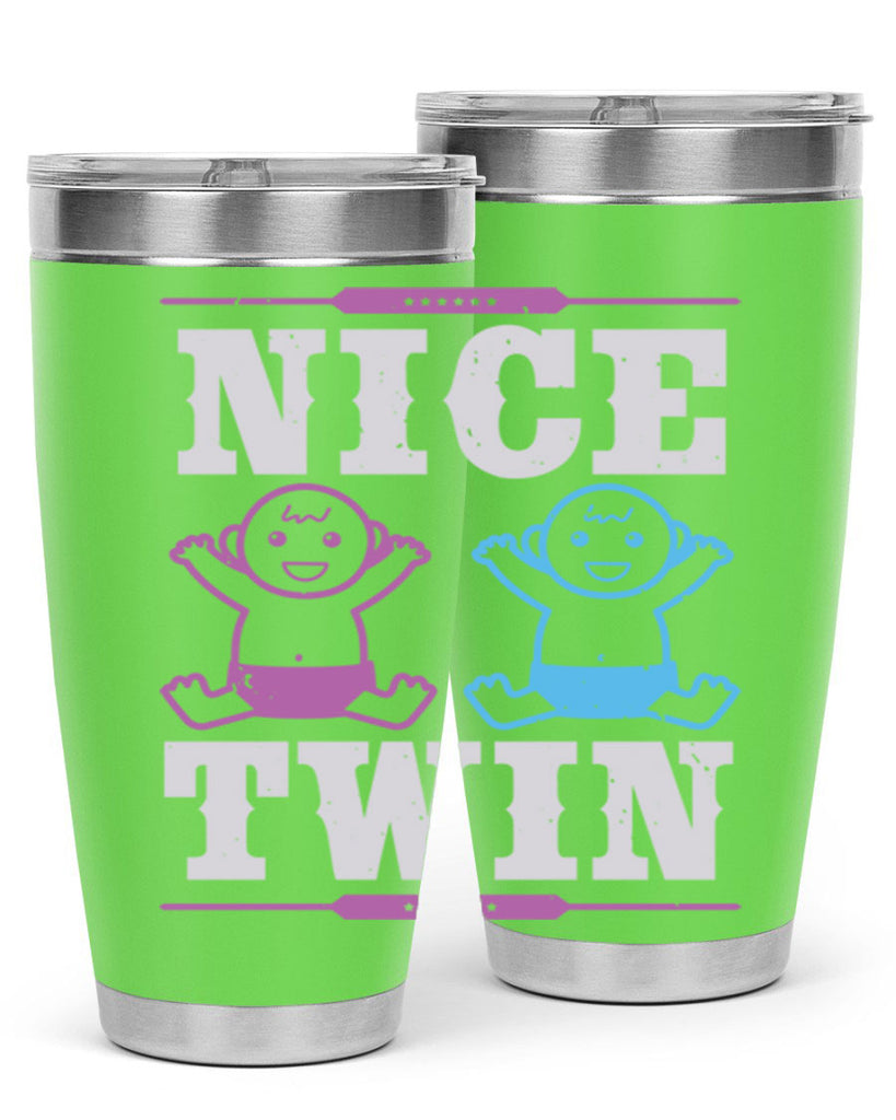 Nice Twin Style 26#- baby shower- tumbler