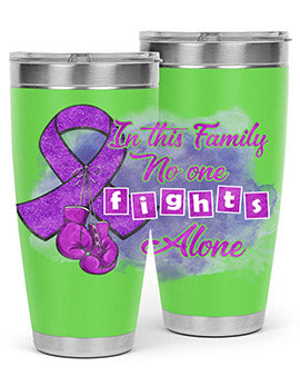 No One Figh Alone AlzheimerS Awareness 200#- alzheimers- Tumbler