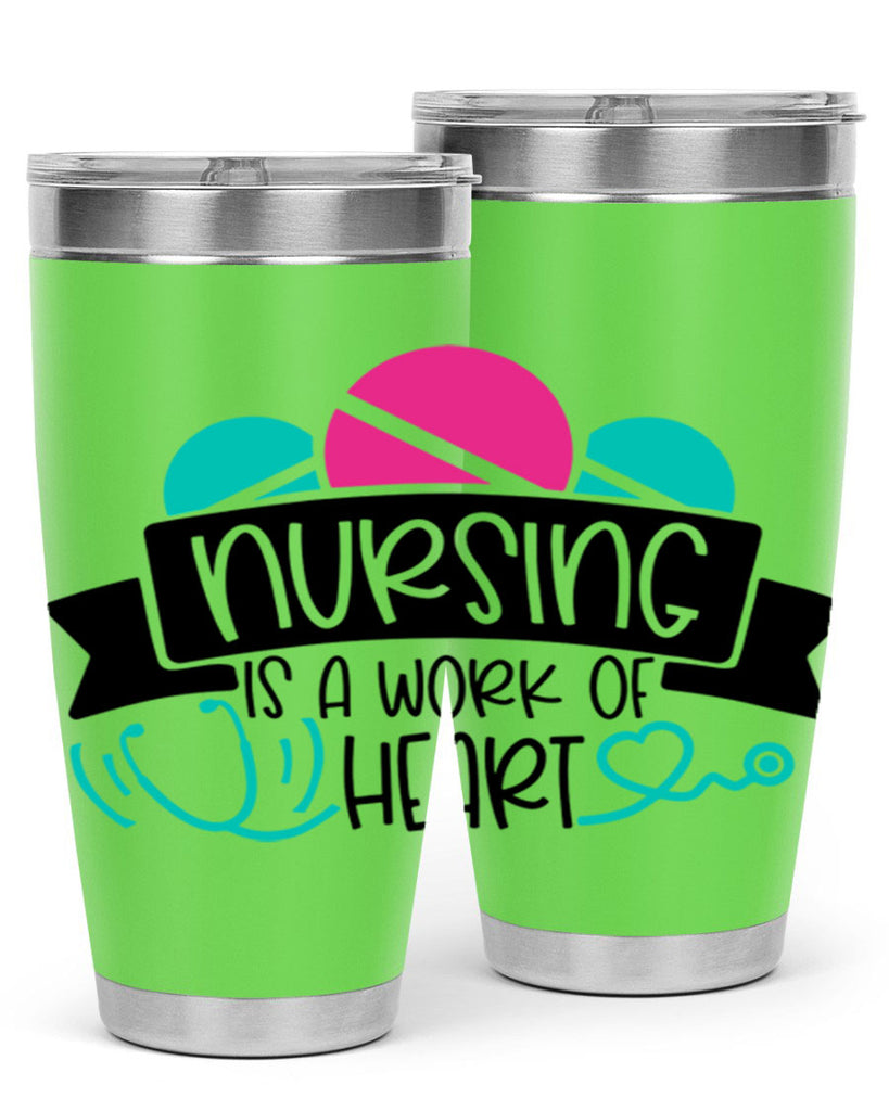 Nursing Is A Work Of Heart Style Style 71#- nurse- tumbler