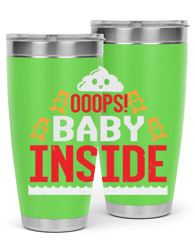 Ooops baby inside Style 24#- baby shower- tumbler