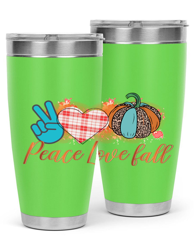 Peace Love Fall 466#- fall- Tumbler
