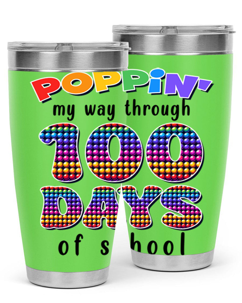 Poppin My Way Through 100 53#- 100 days of school- Tumbler