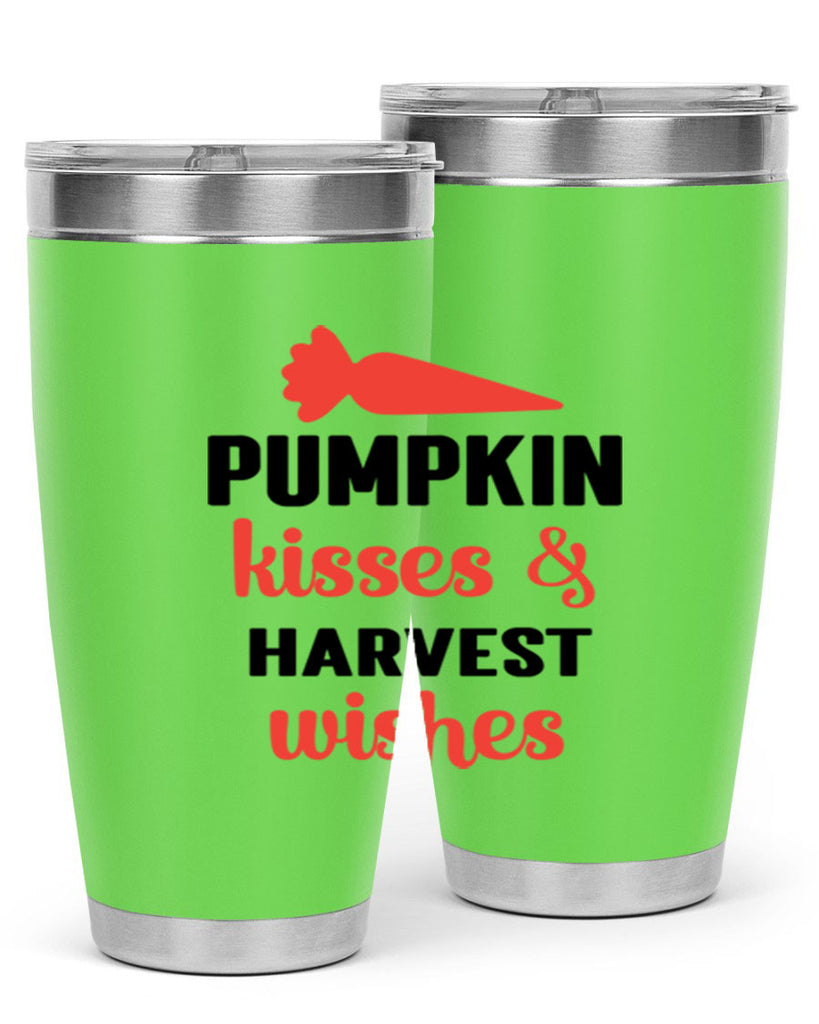 Pumpkin kisses harvest wishes 524#- fall- Tumbler