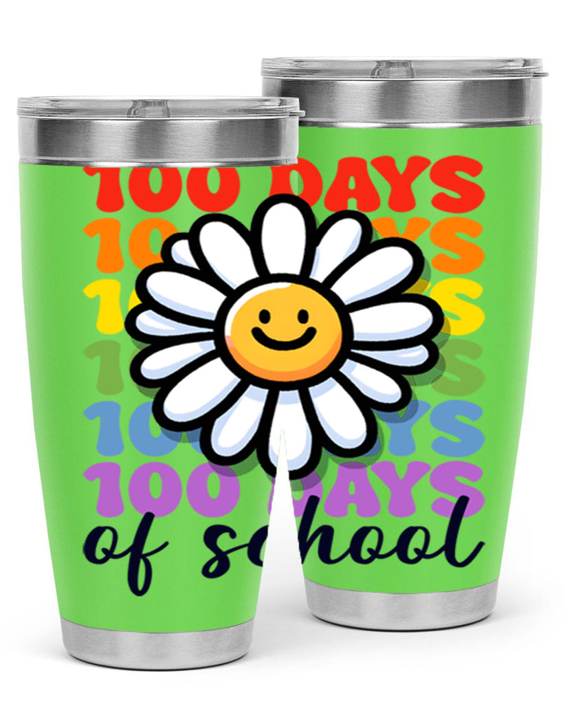 Retro Flower 100 Days Of 56#- 100 days of school- Tumbler