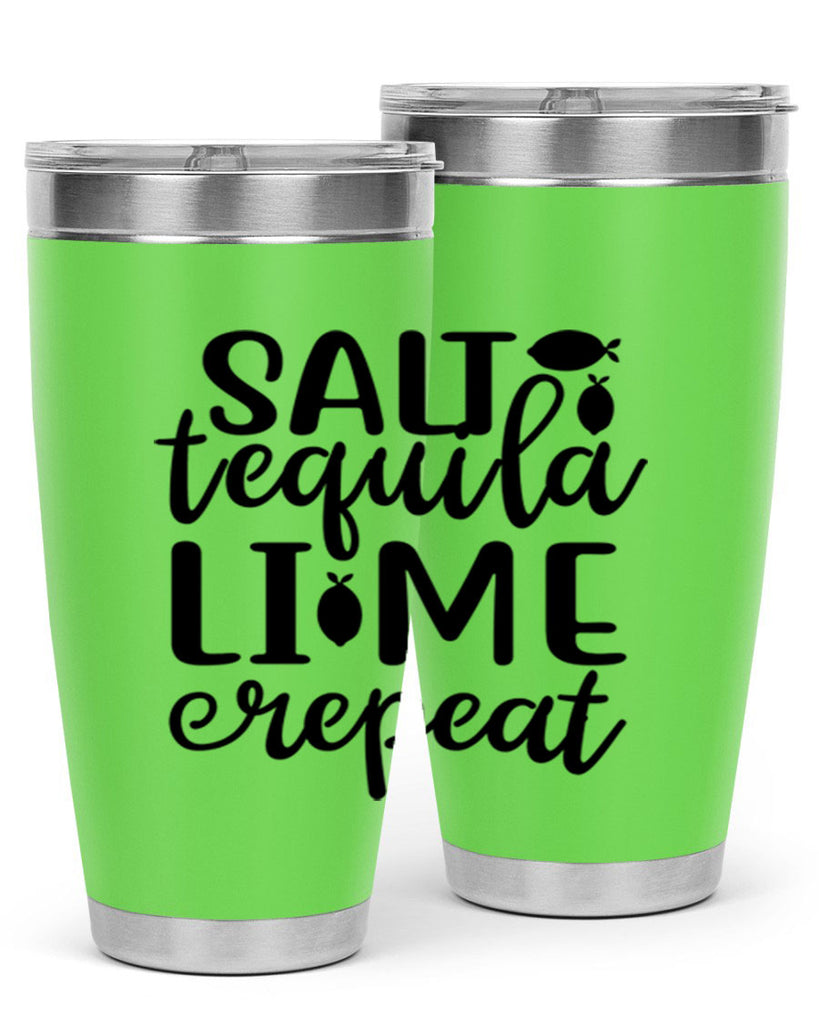 Salt tequila lime repeat 558#- mermaid- Tumbler