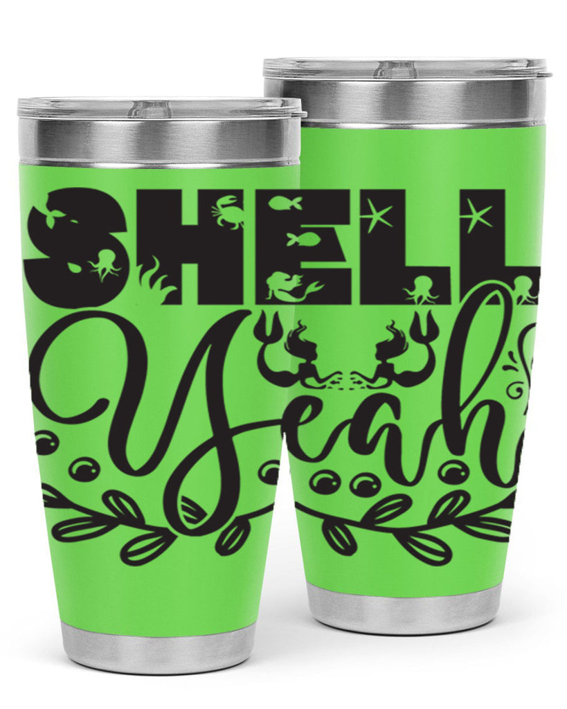 Shell yeah 595#- mermaid- Tumbler