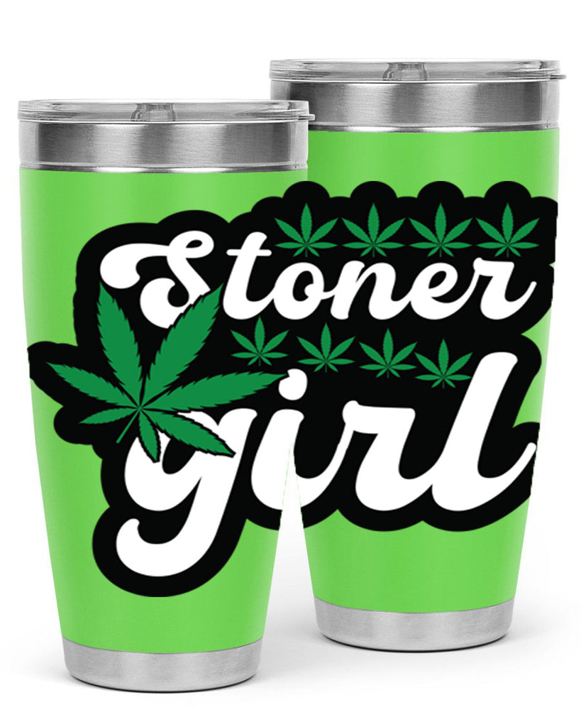 Stoner girl 263#- marijuana- Tumbler