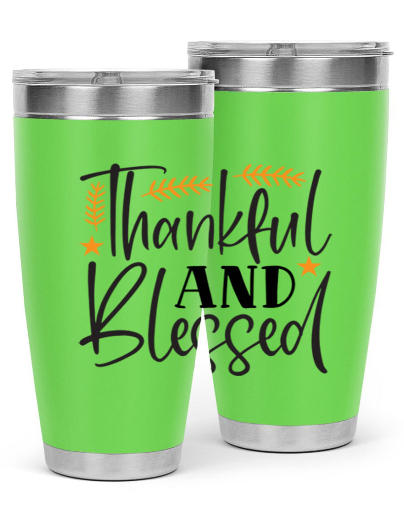 Thankfulandblessed 608#- fall- Tumbler