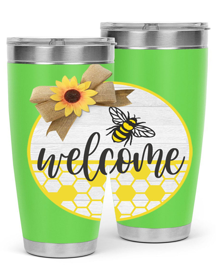 Welcome Bee and hive Mockup566#- spring- Tumbler