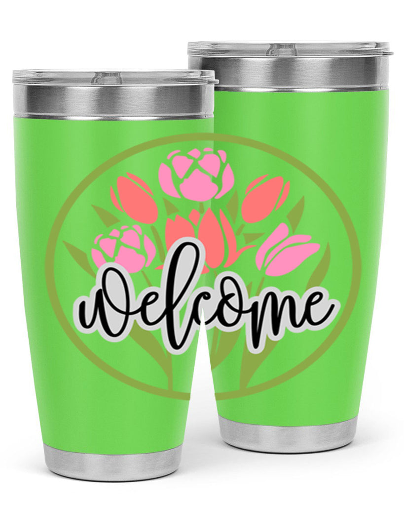 Welcome flowers bouquet571#- spring- Tumbler