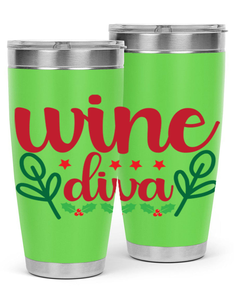 Wine Diva 482#- winter- Tumbler