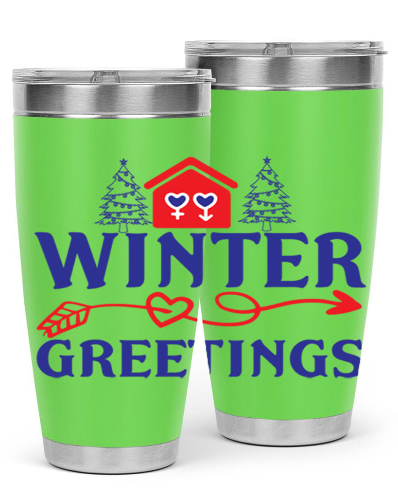 Winter Greetings 551#- winter- Tumbler