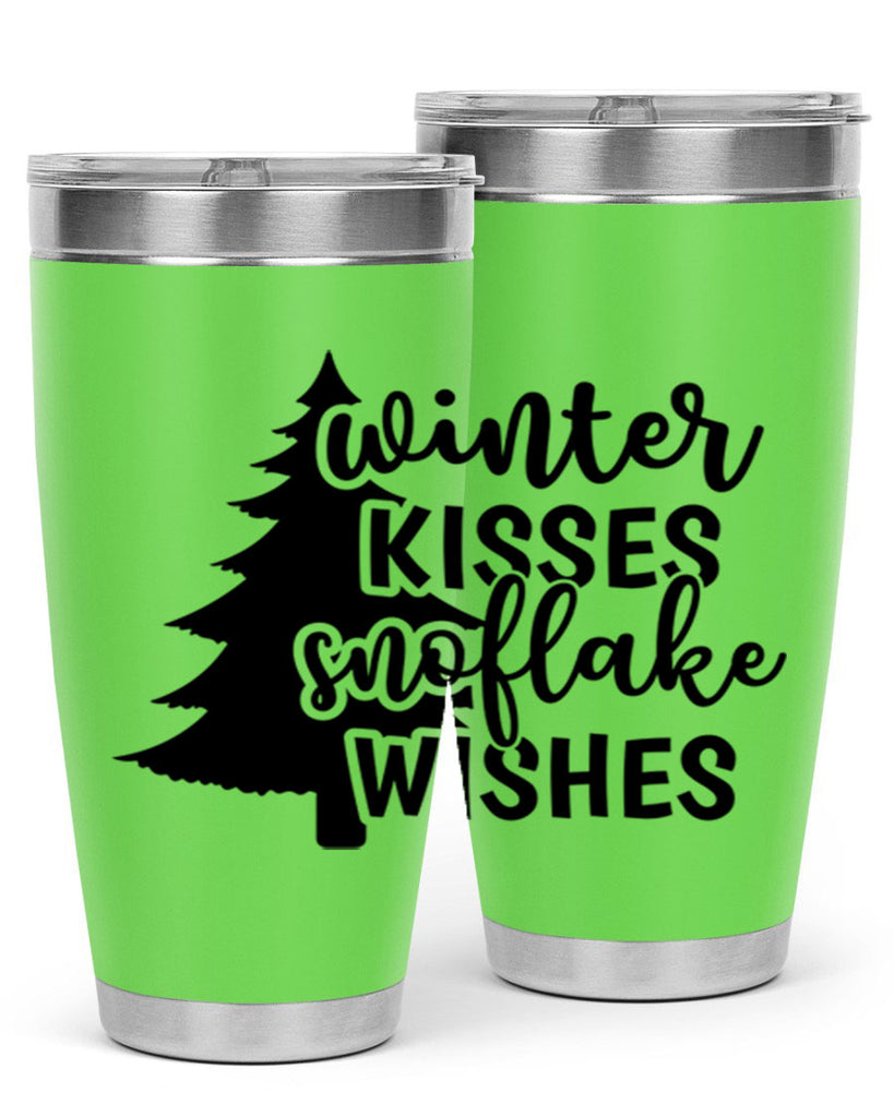 Winter Kisses Snoflake Wishes518#- winter- Tumbler