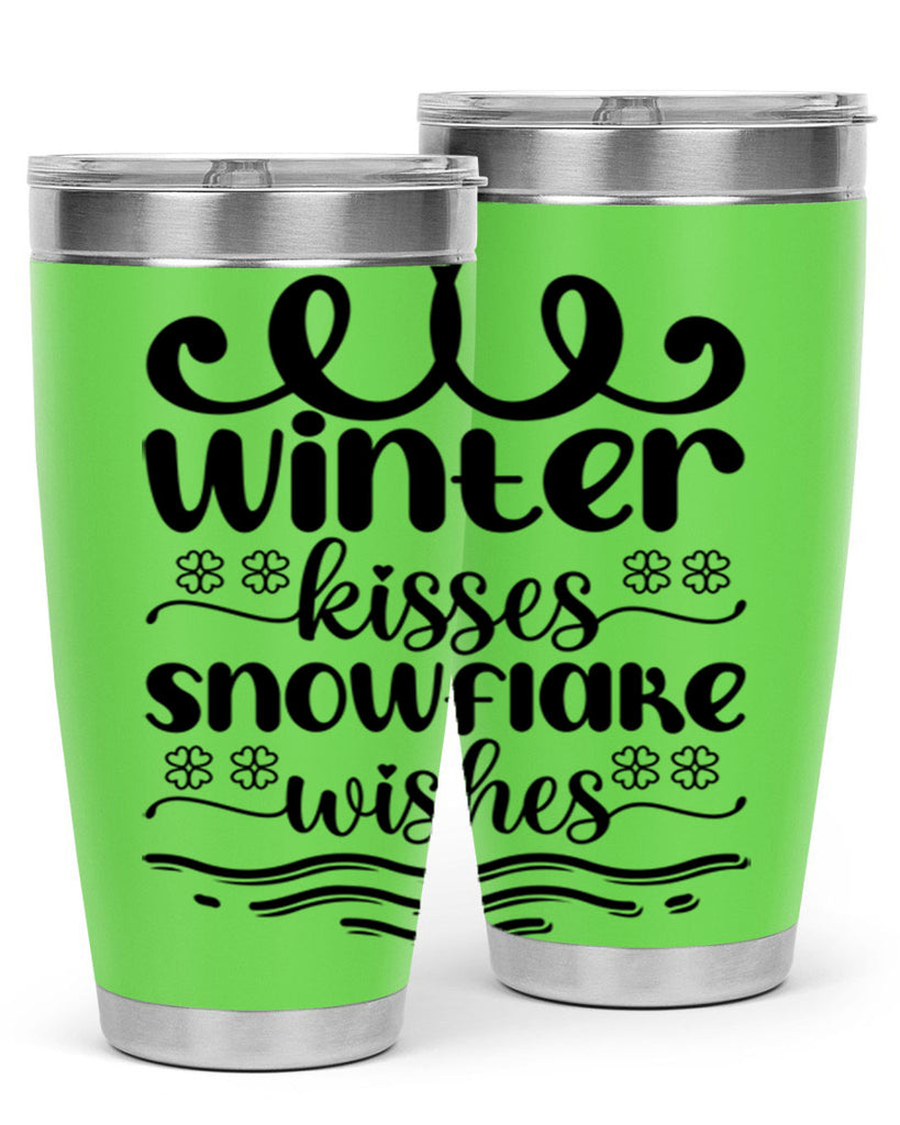 Winter Kisses Snowflake Wishes 562#- winter- Tumbler