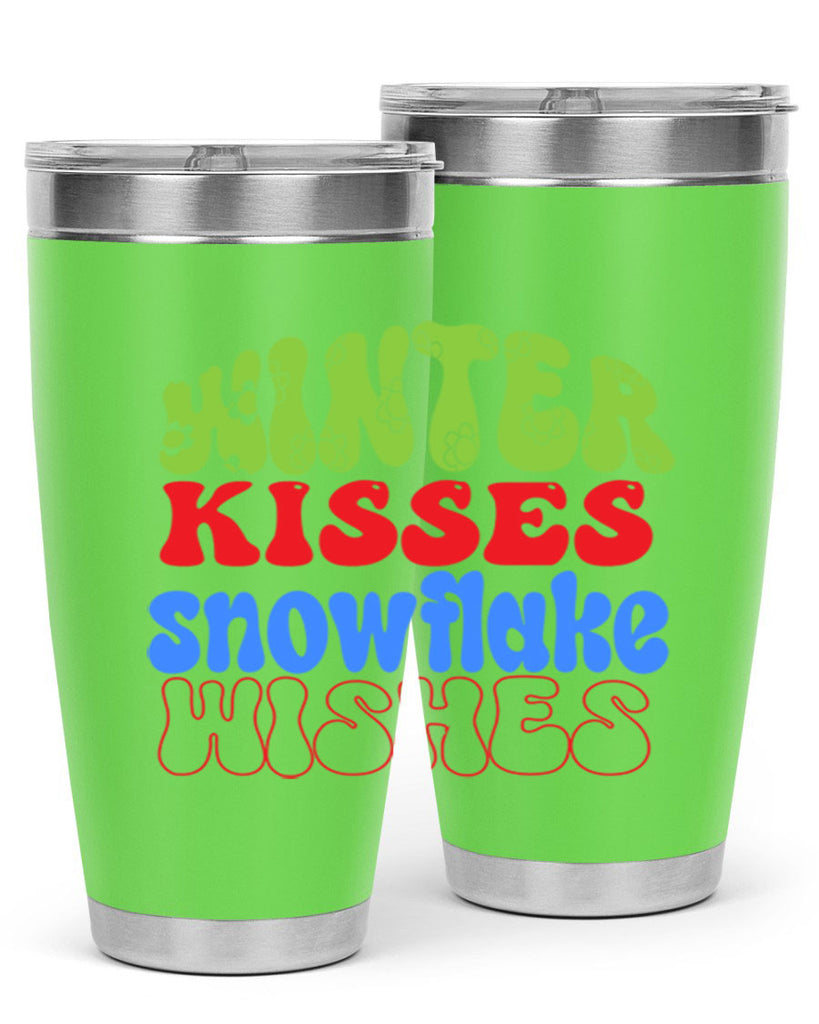 Winter kisses snowflake wishes 520#- winter- Tumbler