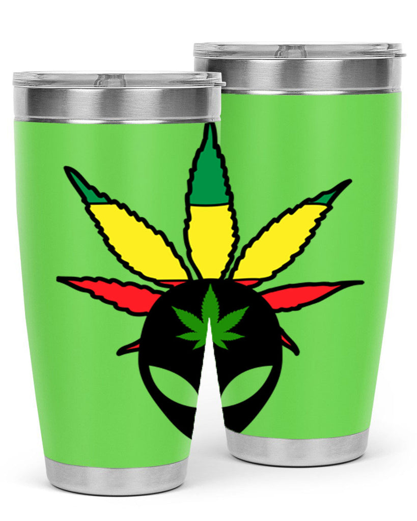 alien cannabis 10#- marijuana- Tumbler