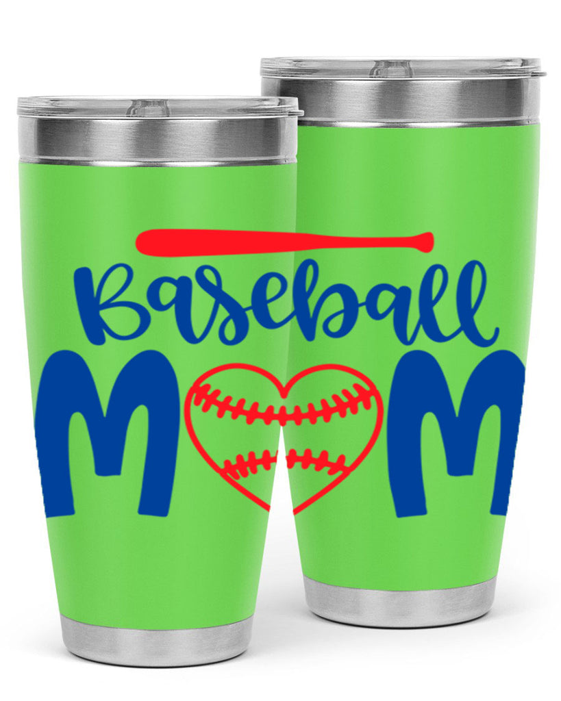 baseball mom 278#- mom- Tumbler