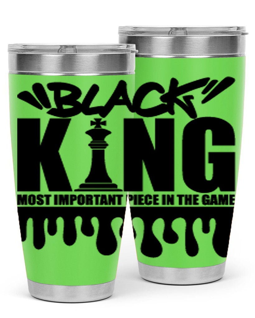 black king 174#- black words phrases- Cotton Tank