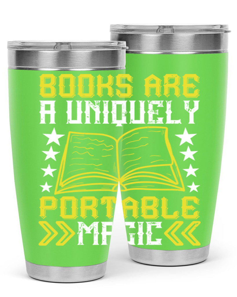 books are a uniquely portable magic 75#- reading- Tumbler