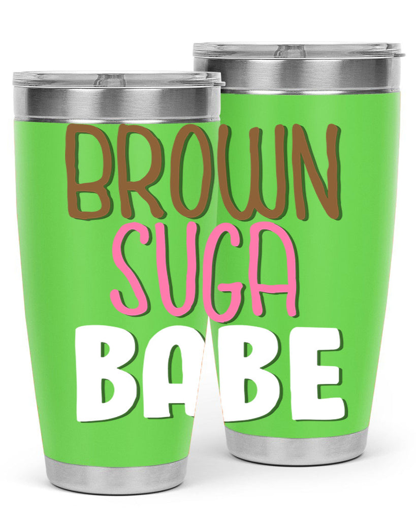 brown suga babe 190#- black words phrases- Cotton Tank
