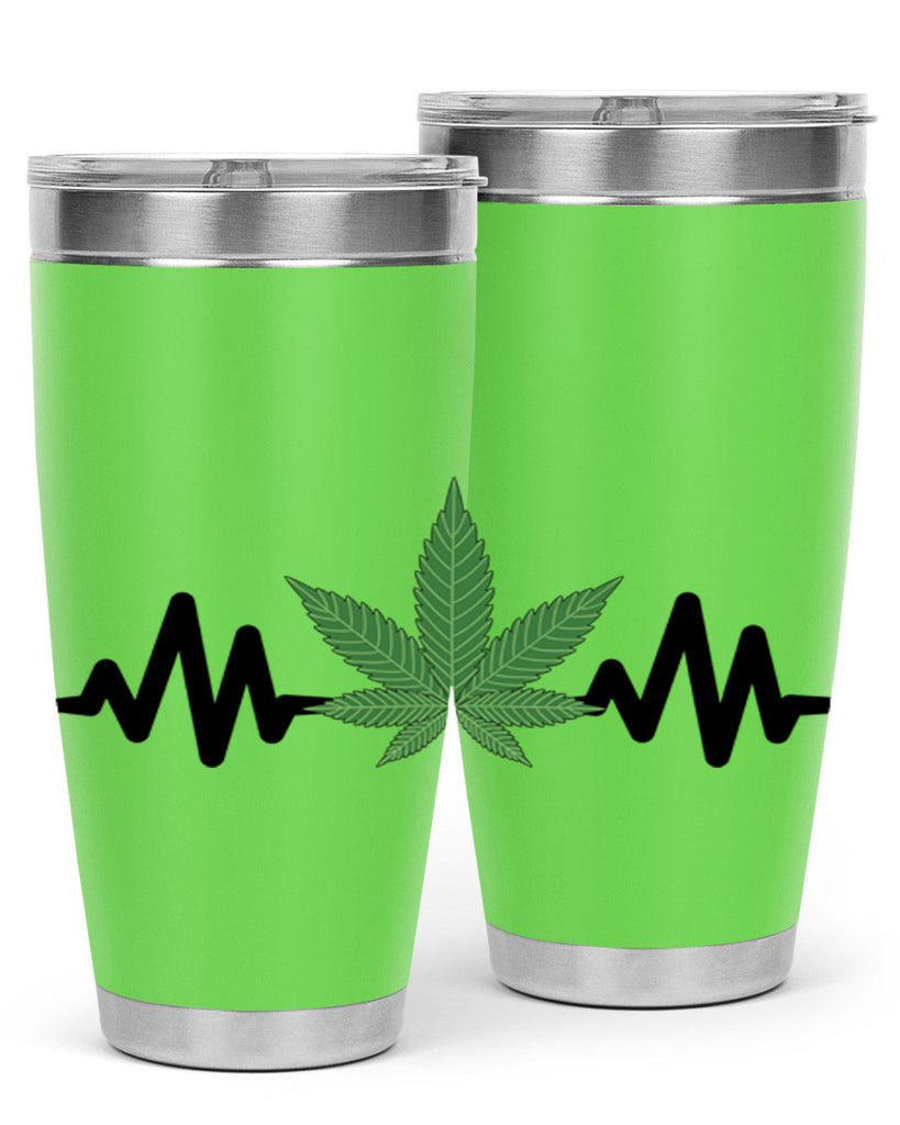 cannabis heartbeat 46#- marijuana- Tumbler