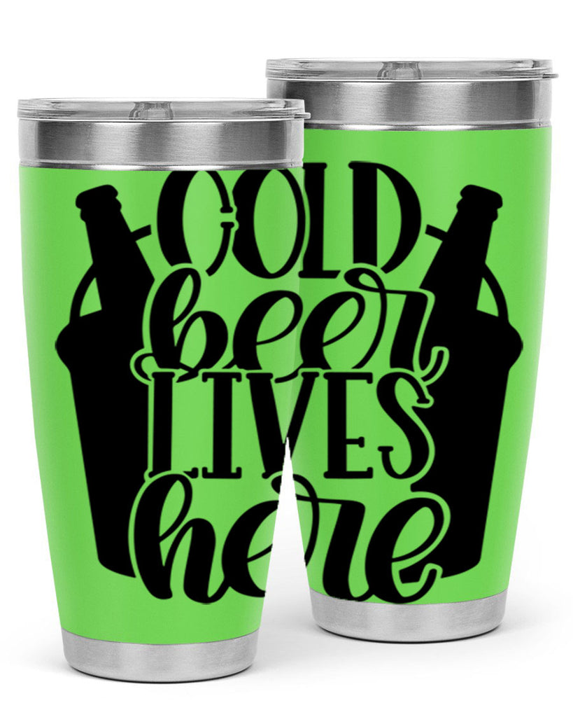 cold beer lives here 43#- beer- Tumbler