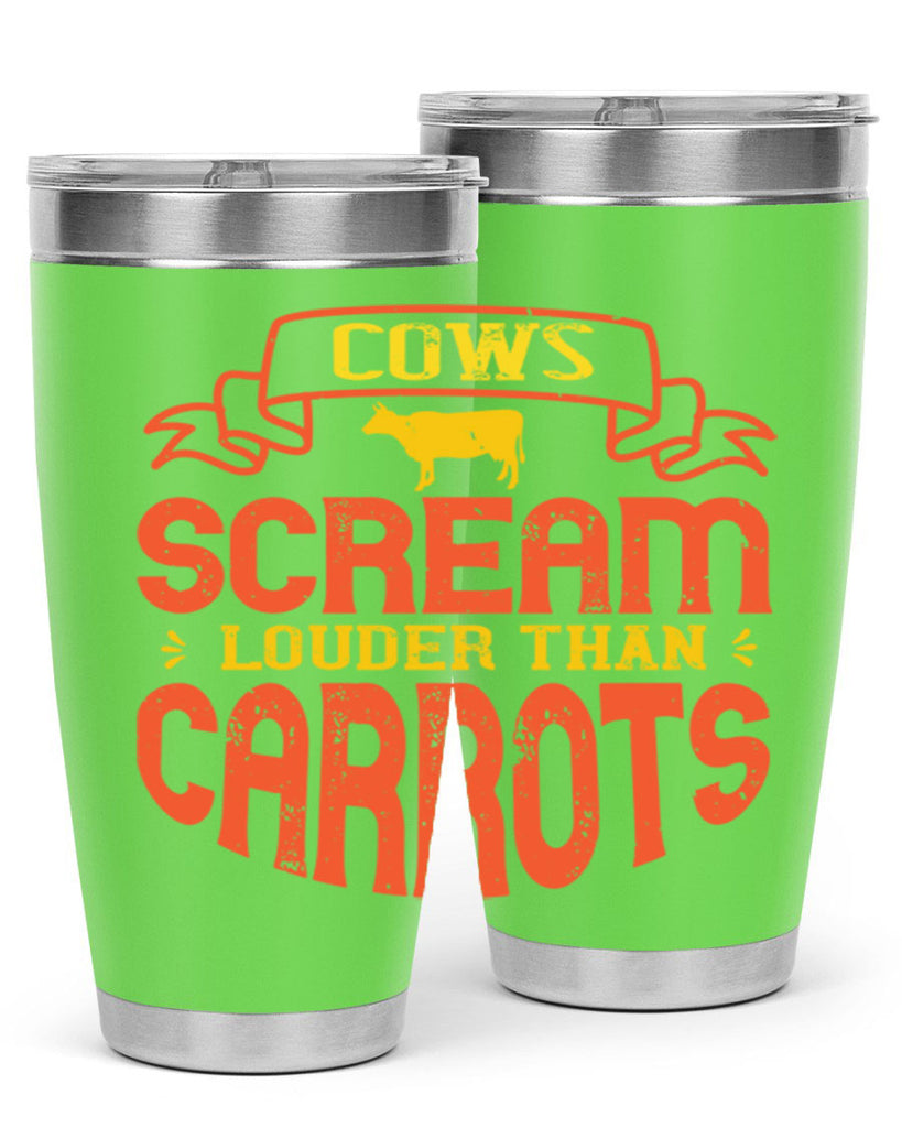 cows scream louder than carrots 71#- vegan- Tumbler