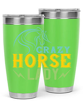 crazy horse lady Style 10#- horse- Tumbler