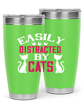 easily distracted by cats Style 46#- cat- Tumbler