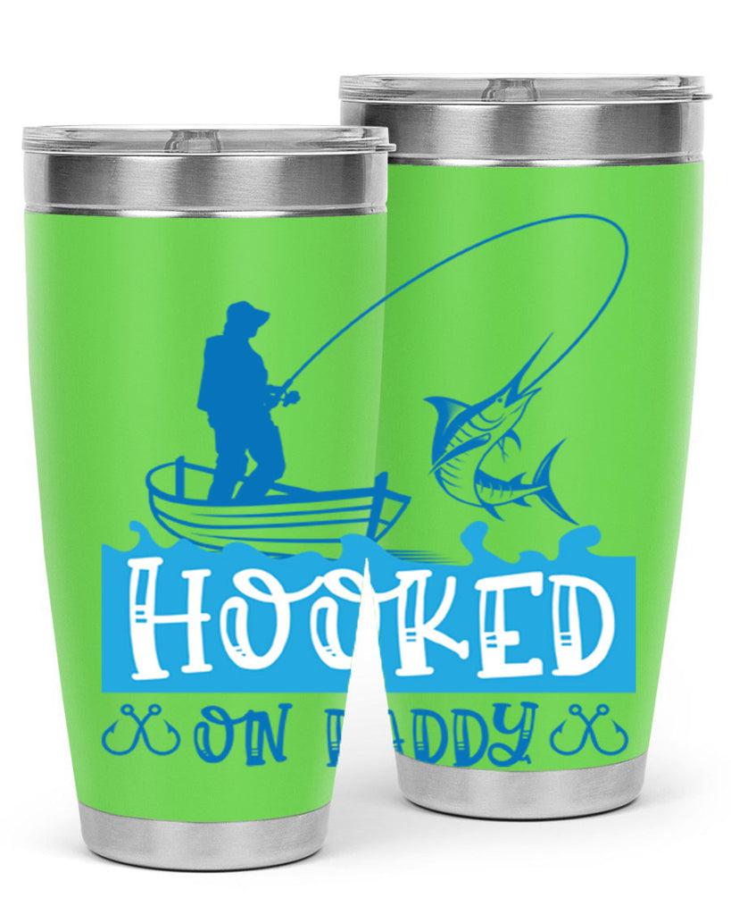 hooked on daddy 218#- fishing- Tumbler