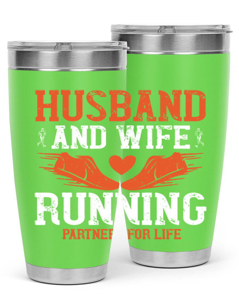 husband and wife running partners for life 41#- running- Tumbler