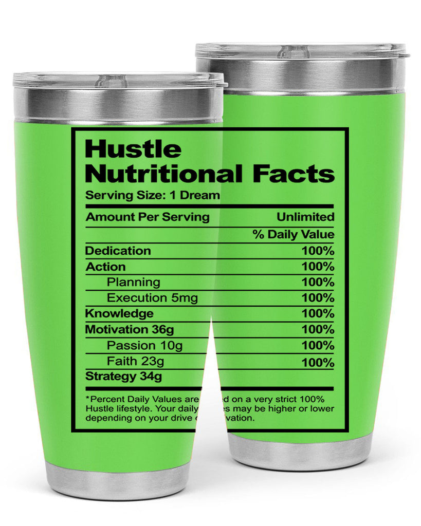 hustle nutritional facts 121#- black words phrases- Cotton Tank