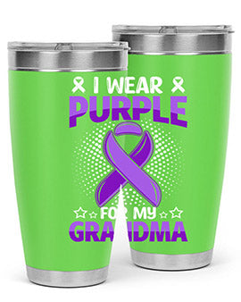 i wear purple for grandma 171#- alzheimers- Tumbler